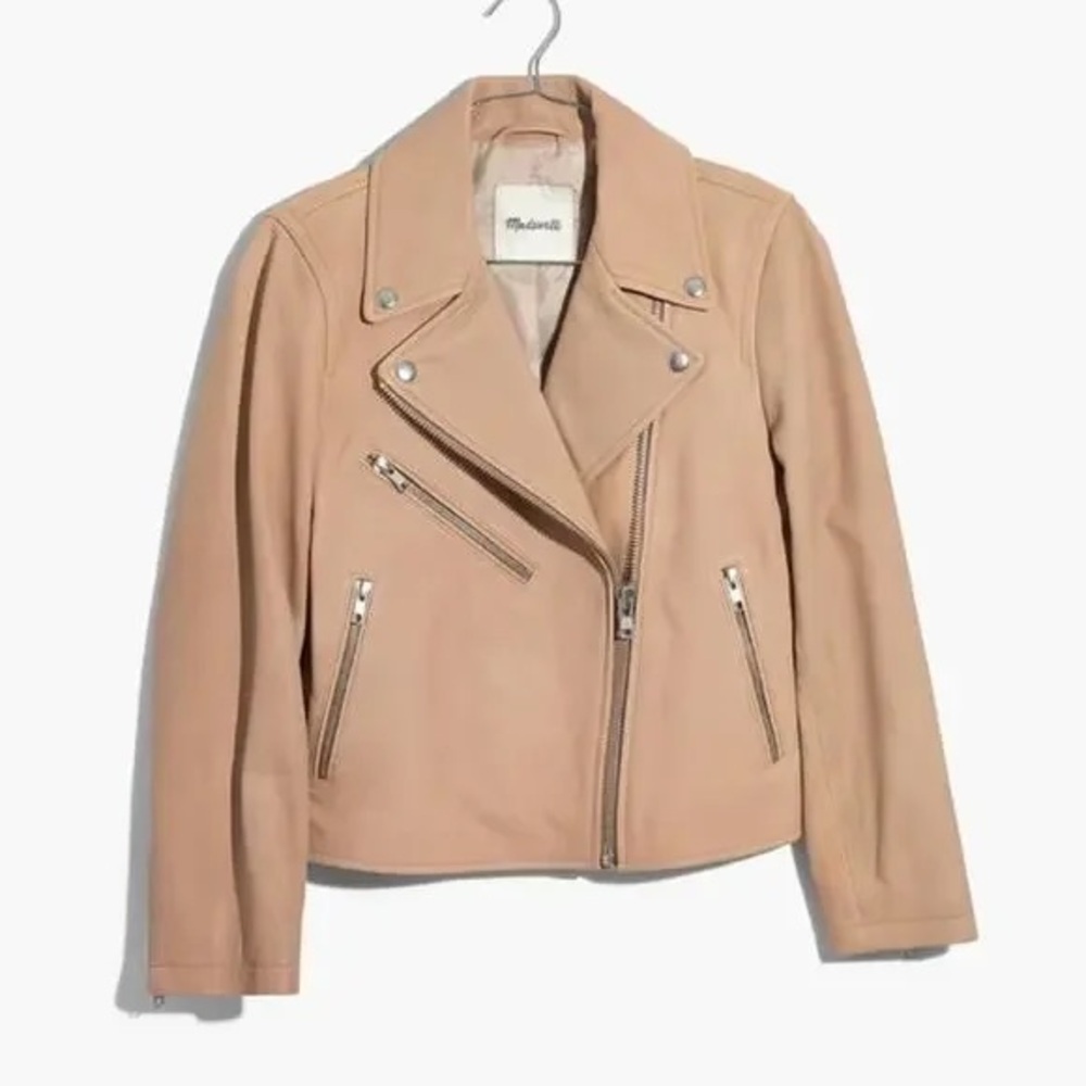 Madewell shrunken leather jacket XS
